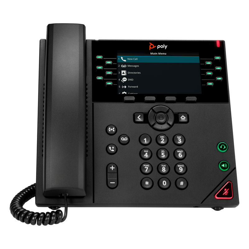 HP Polycom VVX 450 IP-Telefon – 12 Leitungen, Farbdisplay