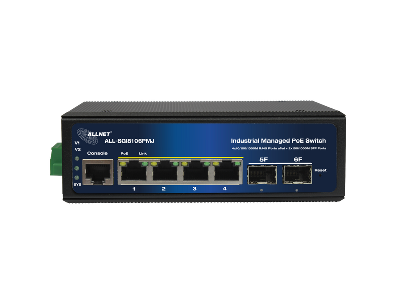 ALLNET Netzwerk-Switch – 8 Ports, PoE-Unterstützung