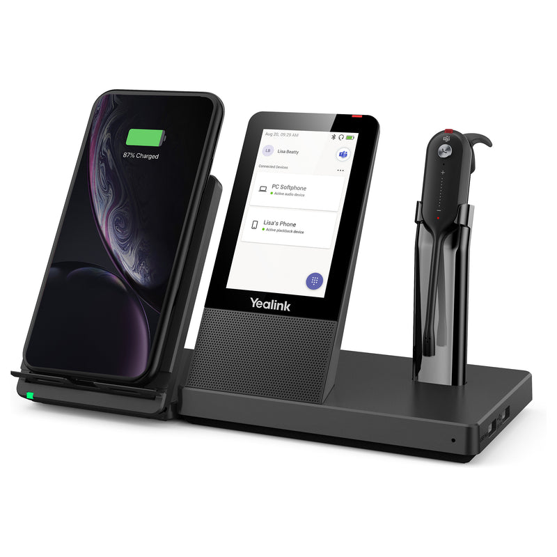 Yealink DECT Headset – Kabellos mit Touchscreen und USB-Hub