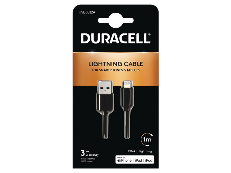 Duracell Lightning-Kabel – 1m, Laden & Synchronisieren