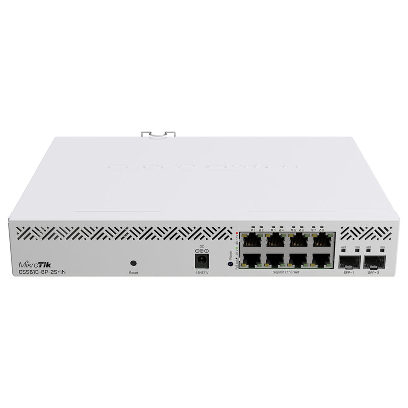 Mikrotik 8-Port Switch – PoE+ Unterstützung, 2 SFP+ für schnelles Netzwerk