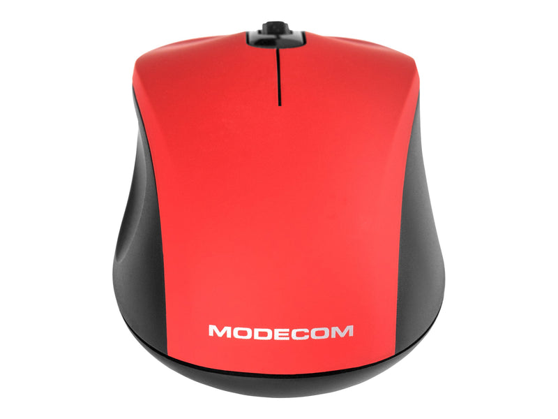 MODECOM Optische Maus – Leise, Kabelgebunden, Rot