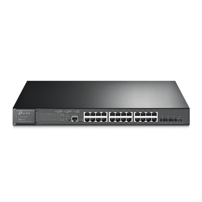 TP-Link 24-Port Netzwerk-Switch – PoE+, Gigabit, 4 SFP+ Slots