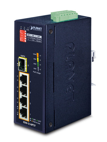 Planet Technology Ethernet Switch – 4 Ports, PoE-Unterstützung