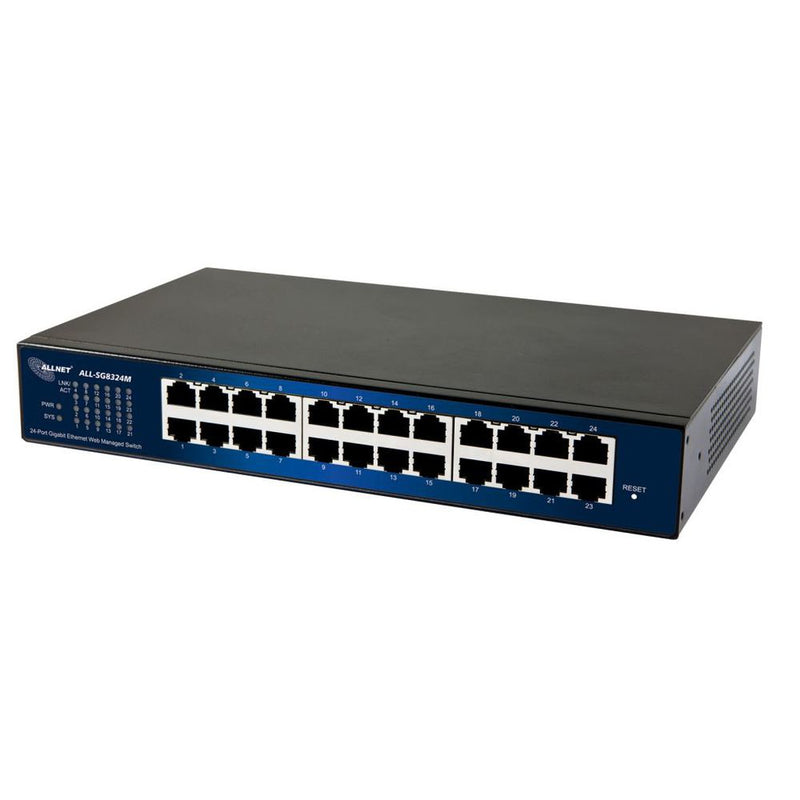 ALLNET Netzwerk-Switch – 24 Ports, lüfterlos für leisen Betrieb