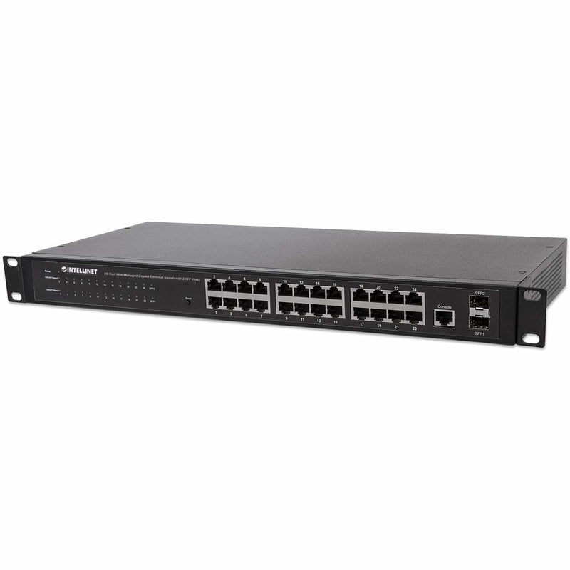 INTELLINET Netzwerk-Switch – 24 Ports, Gigabit-Geschwindigkeit