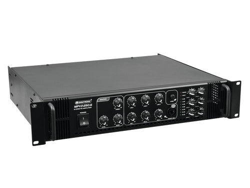 Omnitronic Mischverstärker – 250 W Leistung, Mikrofon-Eingang