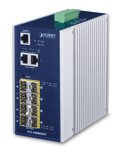 PLANET TECHNOLOGY Managed Switch – 8 SFP, Gigabit Ethernet