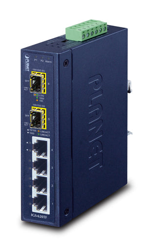 Planet Technology Gigabit Switch – 6 Anschlüsse, für DIN-Schiene
