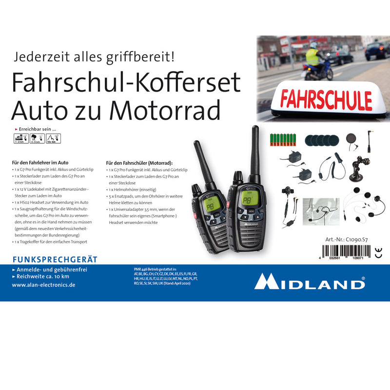 Midland Handfunkgerät-Set – Ideal für Fahrschulen und Kommunikation