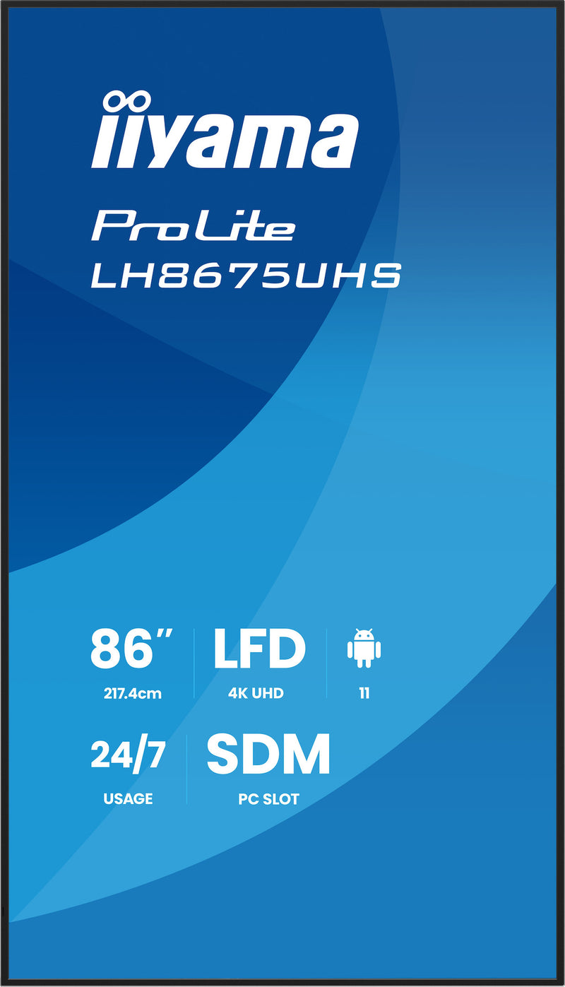 Iiyama 86" 4K Display – Integrierter Mediaplayer, Android OS