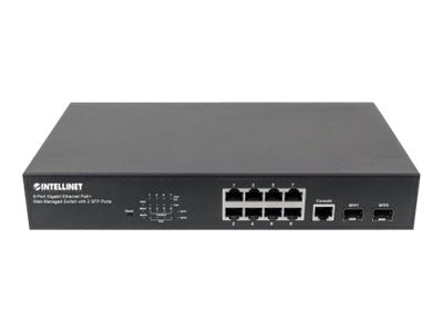 INTELLINET 8-Port Switch – Gigabit Ethernet, PoE+ Unterstützung