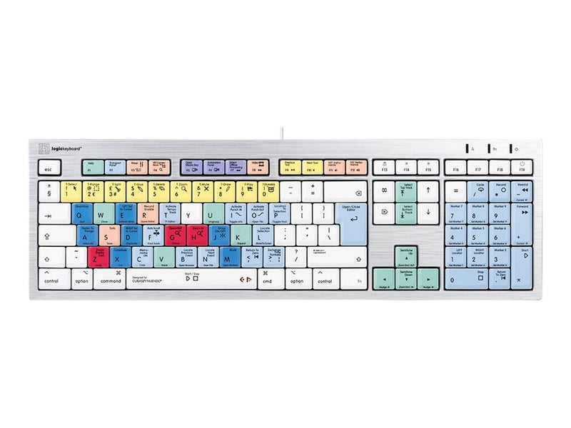 LogicKeyboard Mac-Tastatur – USB, Mehrfarben für Musiksoftware