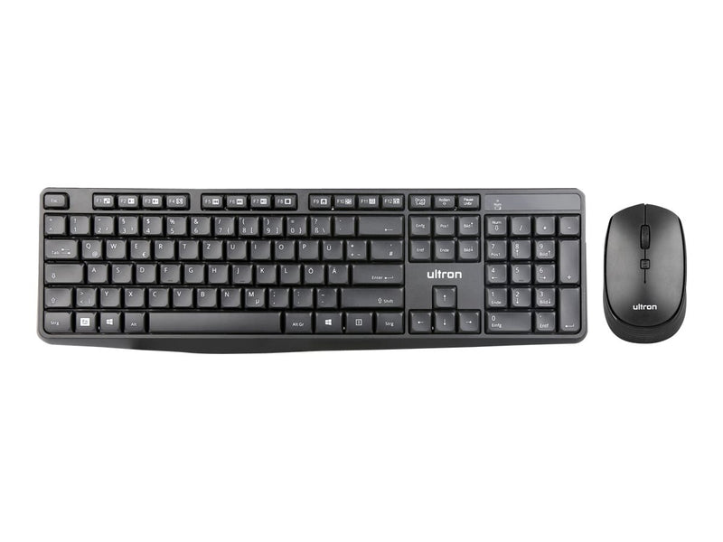 ULTRON Kabelloses Tastatur-Maus-Set – Einfaches Arbeiten, Deutsch Layout