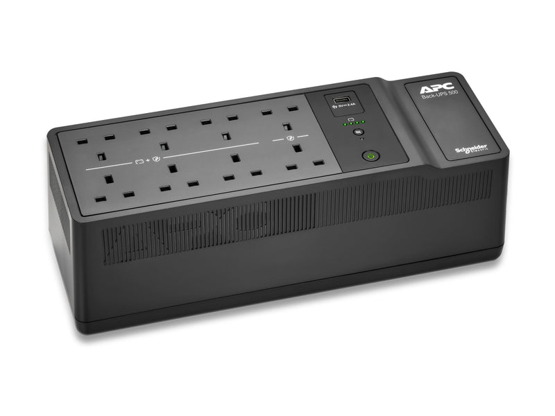 APC Back-UPS BE500G2 – USV für Wandmontage, Überspannungsschutz