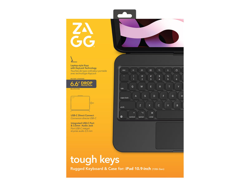 ZAGG Tough Keys Tastatur – Trackpad, Wasserabweisend