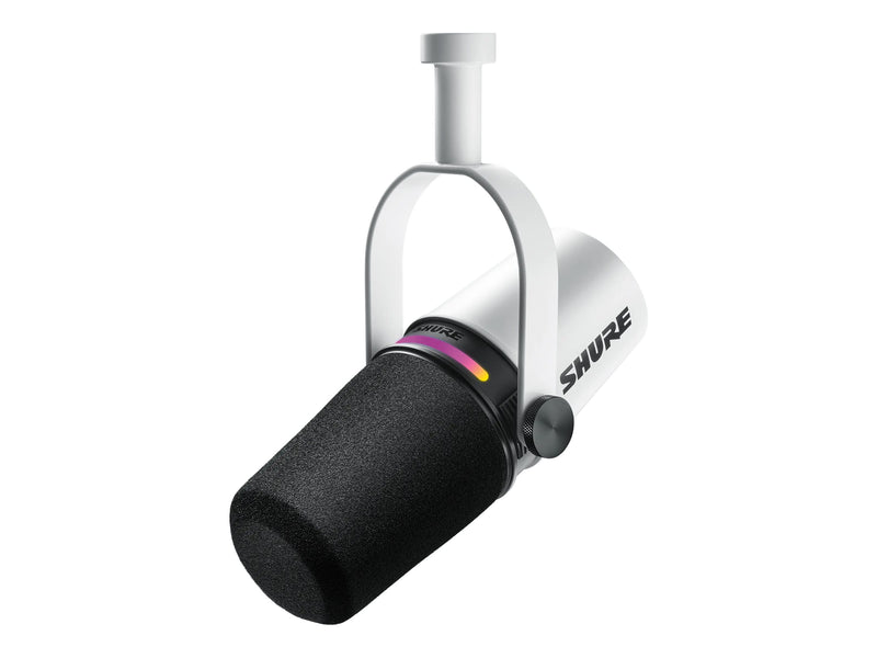 Shure Podcast-Mikrofon – XLR/USB-Anschluss, weiß