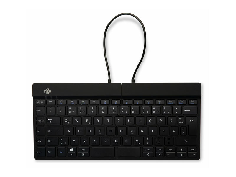 R-GO TOOLS Ergonomische Tastatur – Kabellos, Integrierte Pauseanzeige