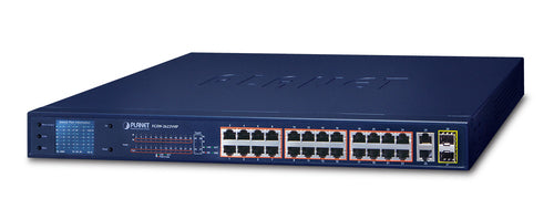 Planet Technology 24-Port Ethernet Switch – PoE+ und Gigabit-Anschlüsse