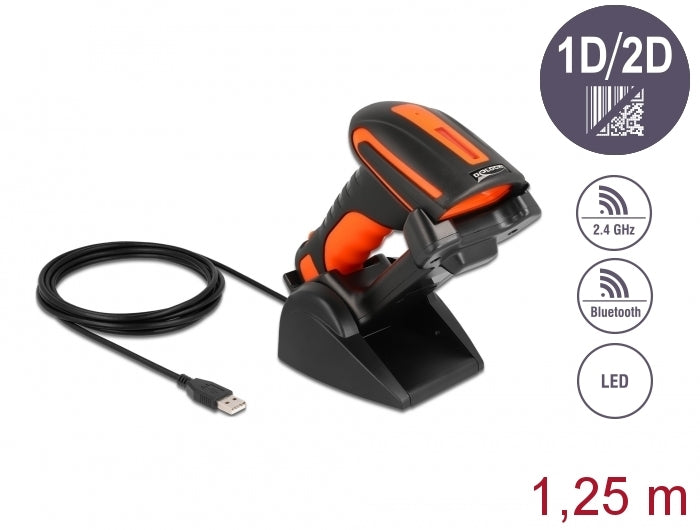 DELOCK Barcode-Scanner – 1D/2D, Bluetooth und USB