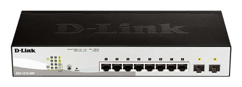 D-Link 8-Port Smart Switch – Einfache Verwaltung, PoE-Unterstützung