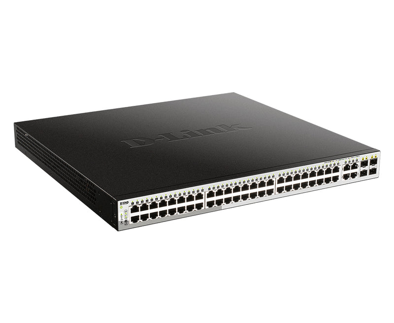 D-Link 52-Port Netzwerk-Switch – Einfache Verwaltung, PoE+ Unterstützung