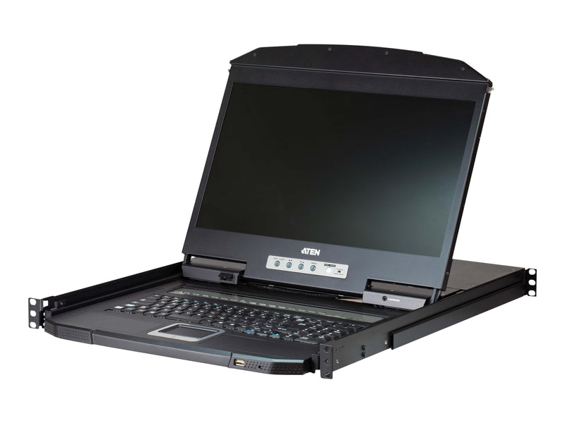 Aten 8-Port KVM-Konsole – 18,5" Display, integrierter Switch