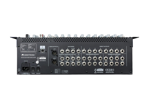 OMNITRONIC Mischpult – 16 Kanäle, USB-Anschluss