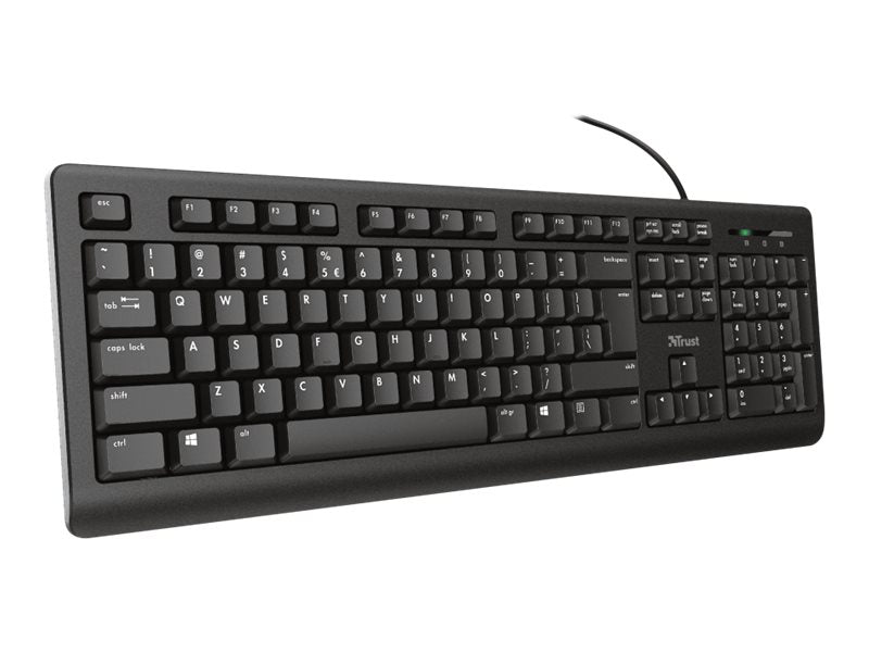 Trust USB-Tastatur – Leise Tasten, Spritzwasserschutz