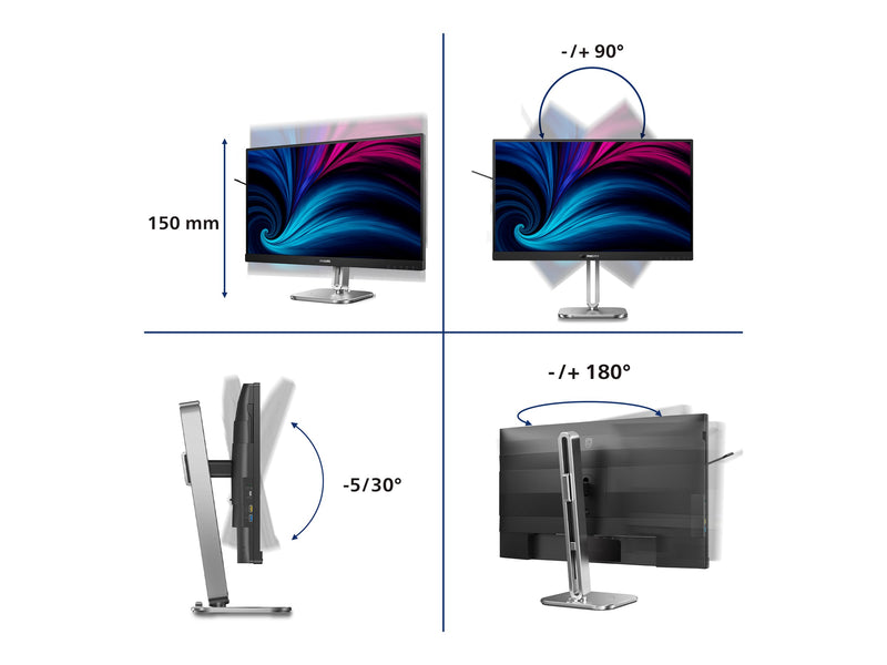 Philips 27" 4K Monitor – Thunderbolt 4, integrierte Lautsprecher