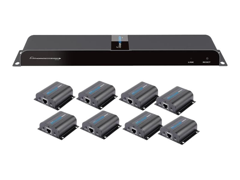 Techly HDMI Extender/Splitter – 50m Reichweite, 8 Anschlüsse