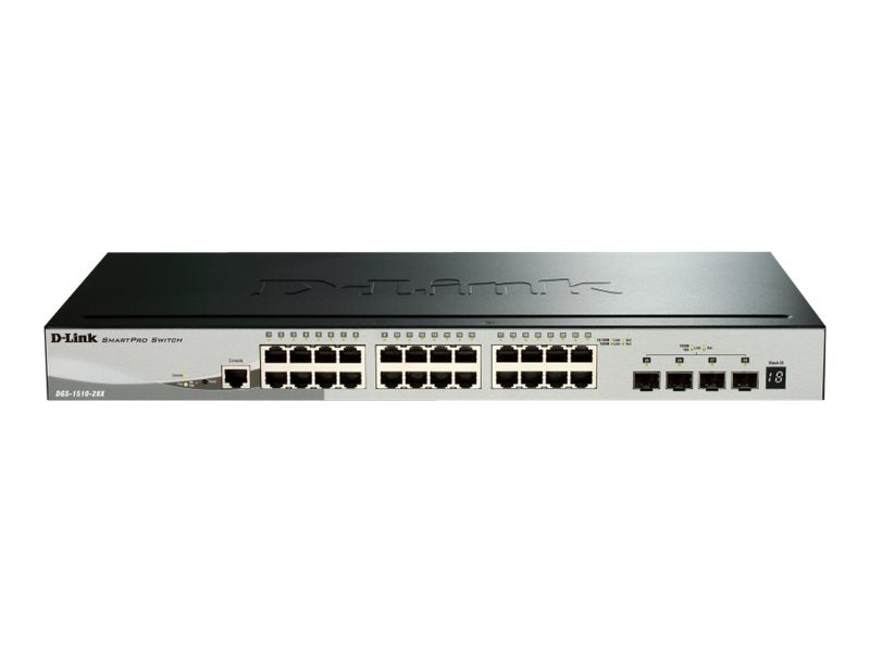 D-Link 28-Port Gigabit Switch – Smart Management, 10G-Anschlüsse