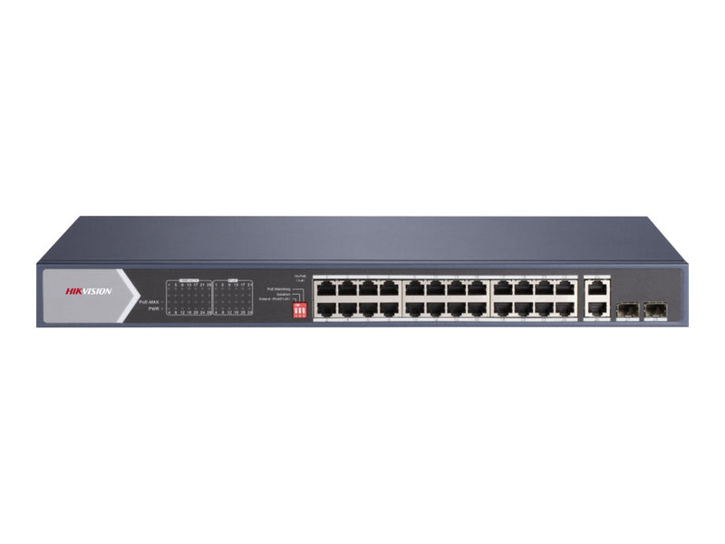 Hikvision 28-Port PoE Switch – Gigabit Ethernet, Rackmontage