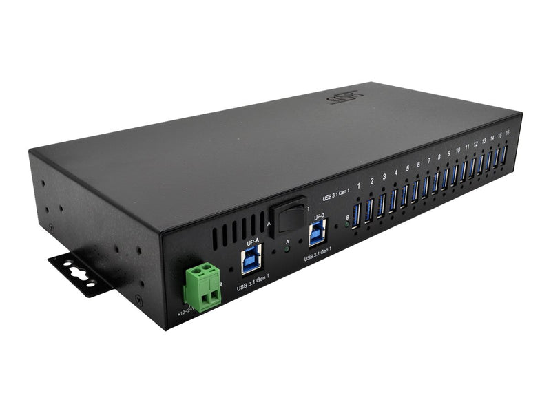 Exsys USB 3.0 Hub – 16 Ports, Überspannungsschutz