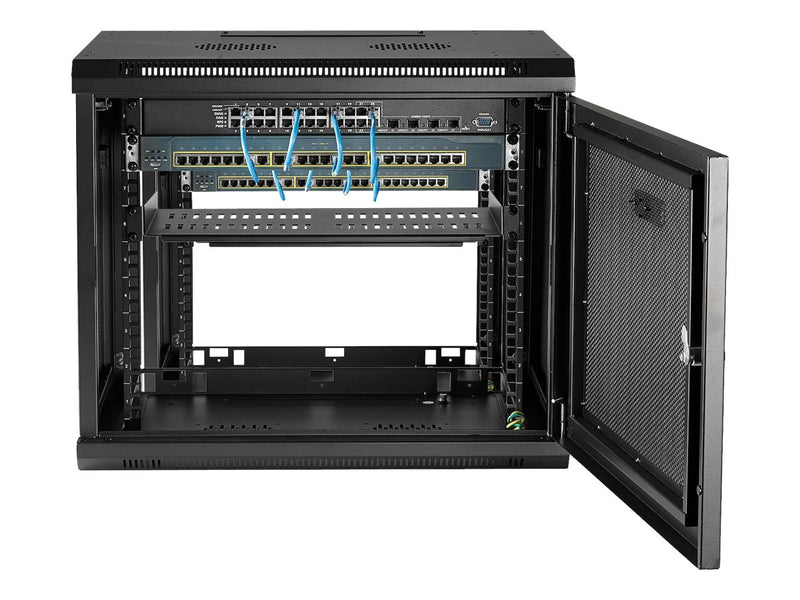 StarTech.com 9HE Wand-Server-Rack – abschließbar, belüftet