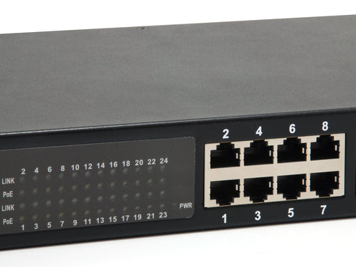 LevelOne Netzwerk-Switch – 24 Anschlüsse, PoE+ Unterstützung
