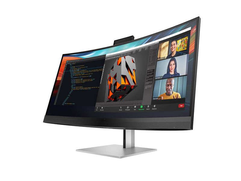 HP LED-Monitor – Gebogenes Display, integrierte Lautsprecher