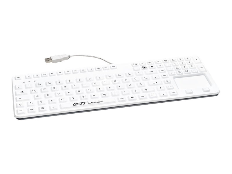 Gett CleanType Prime Panel+ – Waschbare USB-Tastatur mit Touchpad