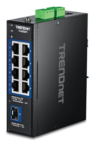 TRENDnet 9-Port Industrie-Switch – Robust, 2.5G und 10G SFP+
