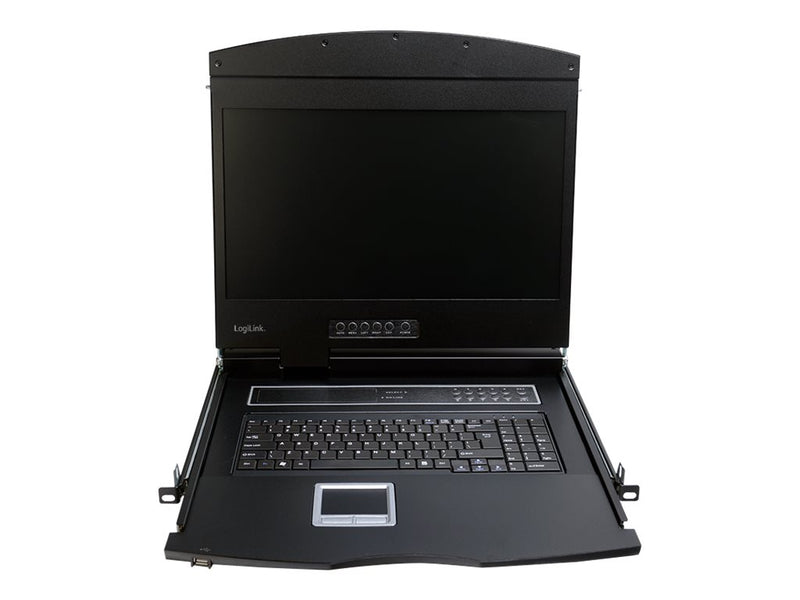 LOGILINK 19" KVM-Konsole – Monitor und Tastatur integriert