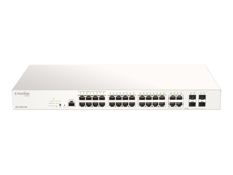 D-Link 28-Port Netzwerkswitch – Cloud-Verwaltung, PoE+ Unterstützung