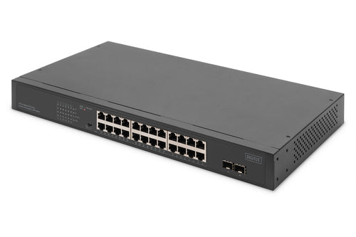 Digitus 24-Port Gigabit Switch – PoE+ für IP-Kameras und WLAN