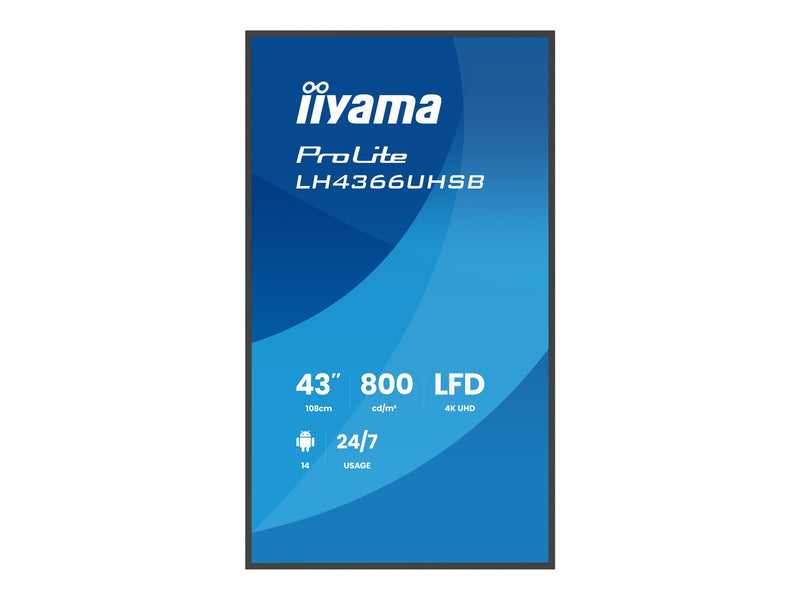Iiyama 43" Monitor – 4K-Display, integrierter Mediaplayer
