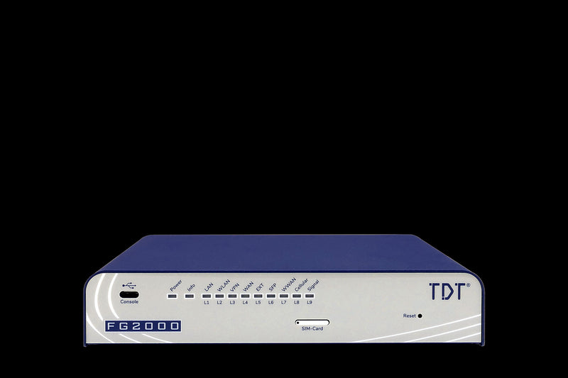 TDT FG2000 Business-Router – 2.5 Gigabit Ethernet, VPN-fähig