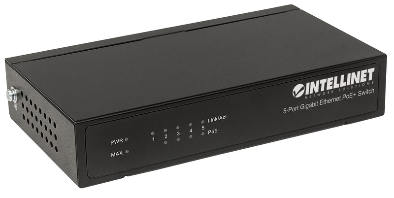 INTELLINET 5-Port PoE+ Switch – Gigabit Ethernet, 60W Leistung