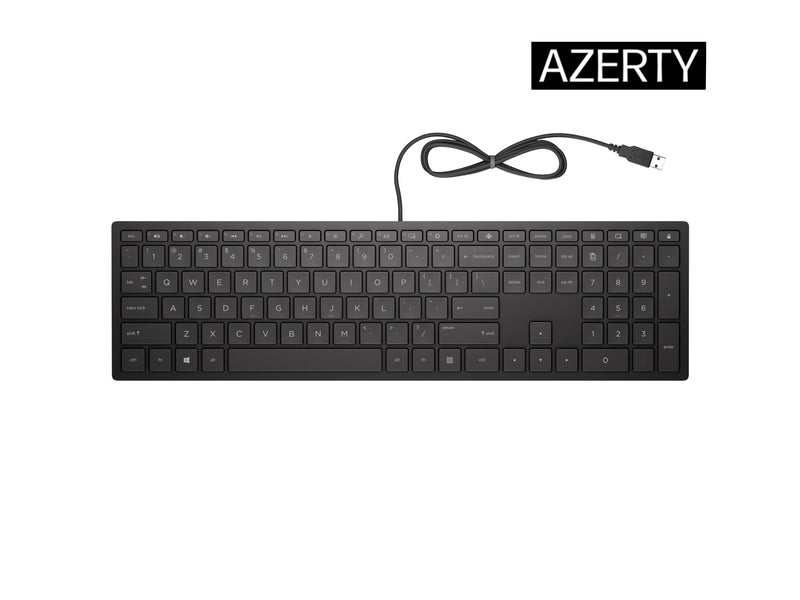 HP Pavilion USB-Tastatur – Komfortables Tippen, Französisches Layout