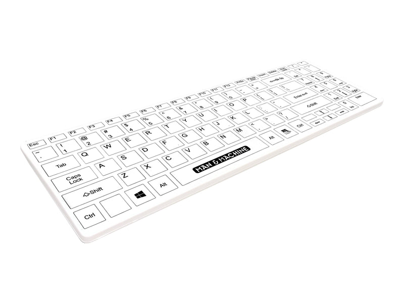 MAN & MACHINE Flache Tastatur – Staubabweisend, Antimikrobiell