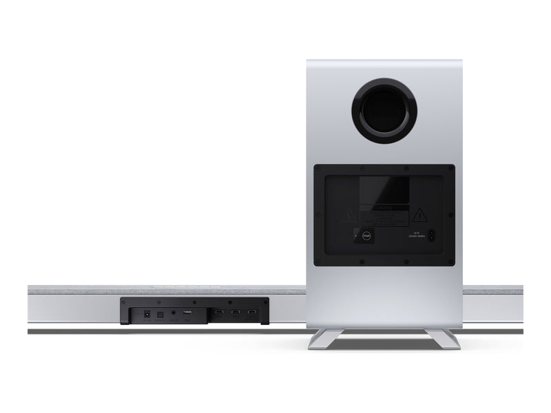 Sharp Soundbar mit kabellosem Subwoofer – Heimkino-Sound in Silber