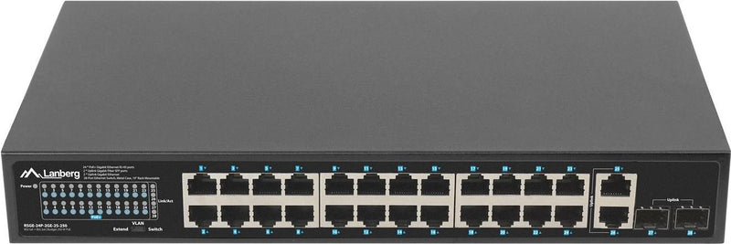 Lanberg Netzwerk-Switch – 24 Anschlüsse, PoE+, Rackmontage