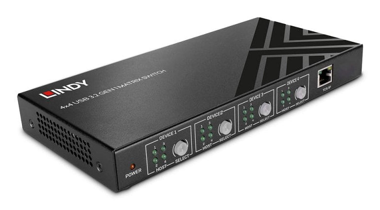 Lindy USB-Schalter – 4 Geräte gleichzeitig verbinden